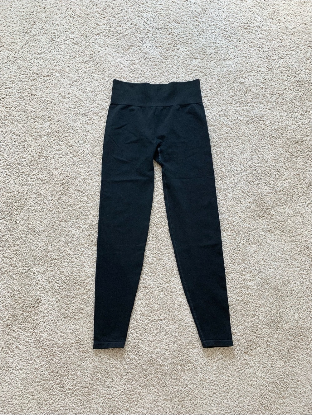 ❤️ 3/15 PINK Black Wide Waistband Yoga Athletic Sports Leggings US Small